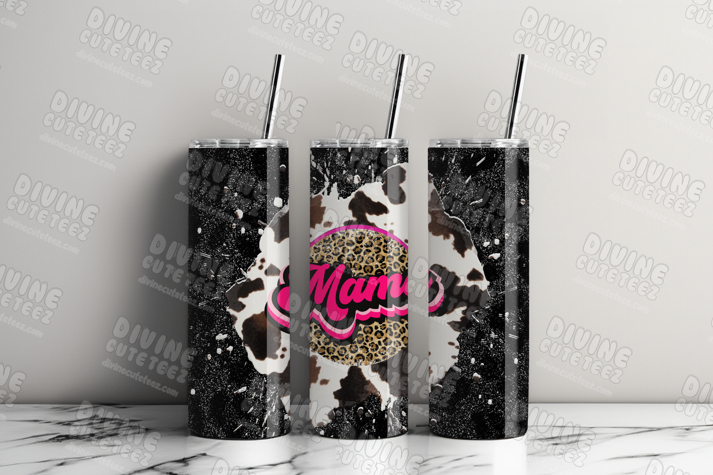 Cowprint Splat Mama 20oz Sublimation Transfer