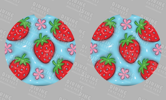 Strawberries Sublimation Coaster Set