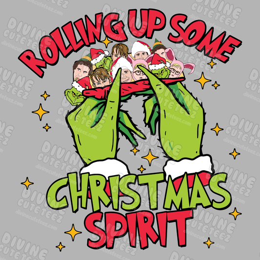 Rolling Up Some Christmas Spirit DTF Transfer