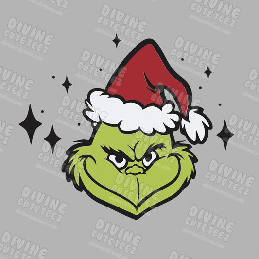 Sparkly Grinch DTF Transfer