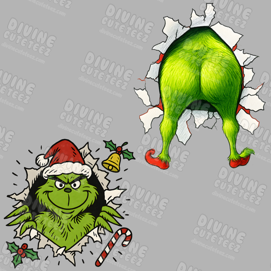 Grinch Breakthrough DTF Transfer Full Size Set