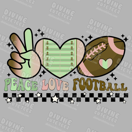 Peace Love Football DTF Transfer
