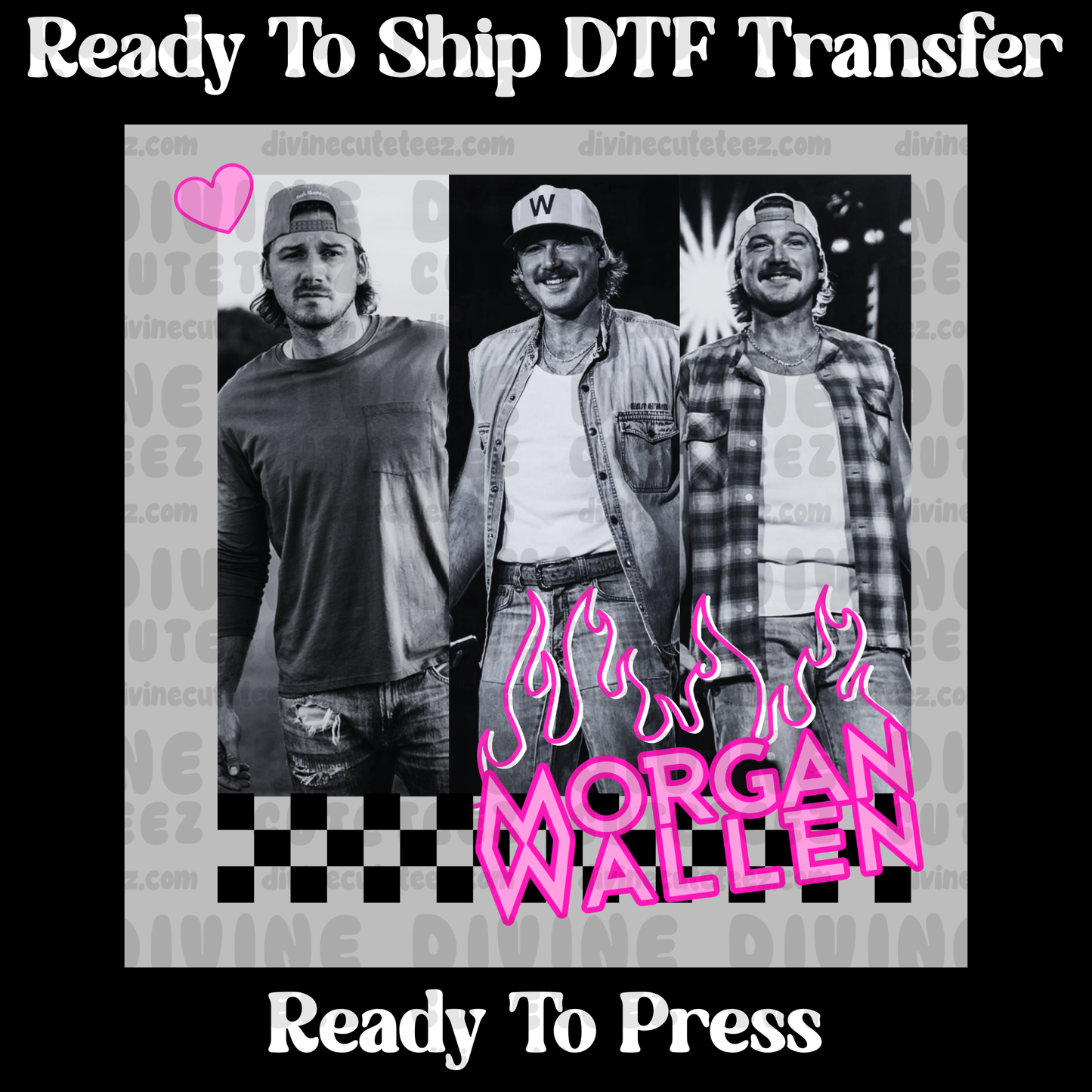 Morgan Wallen Pink Flames