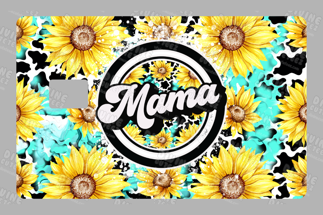 Sunflower Mama Card Skin UV-DTF