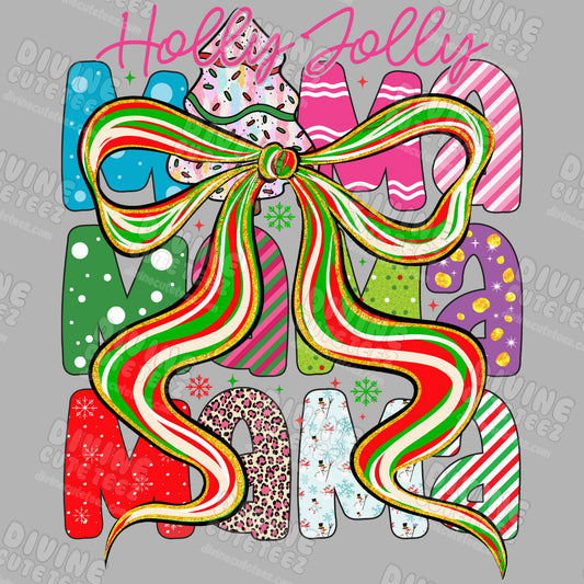 Holly Jolly Mama DTF Transfer