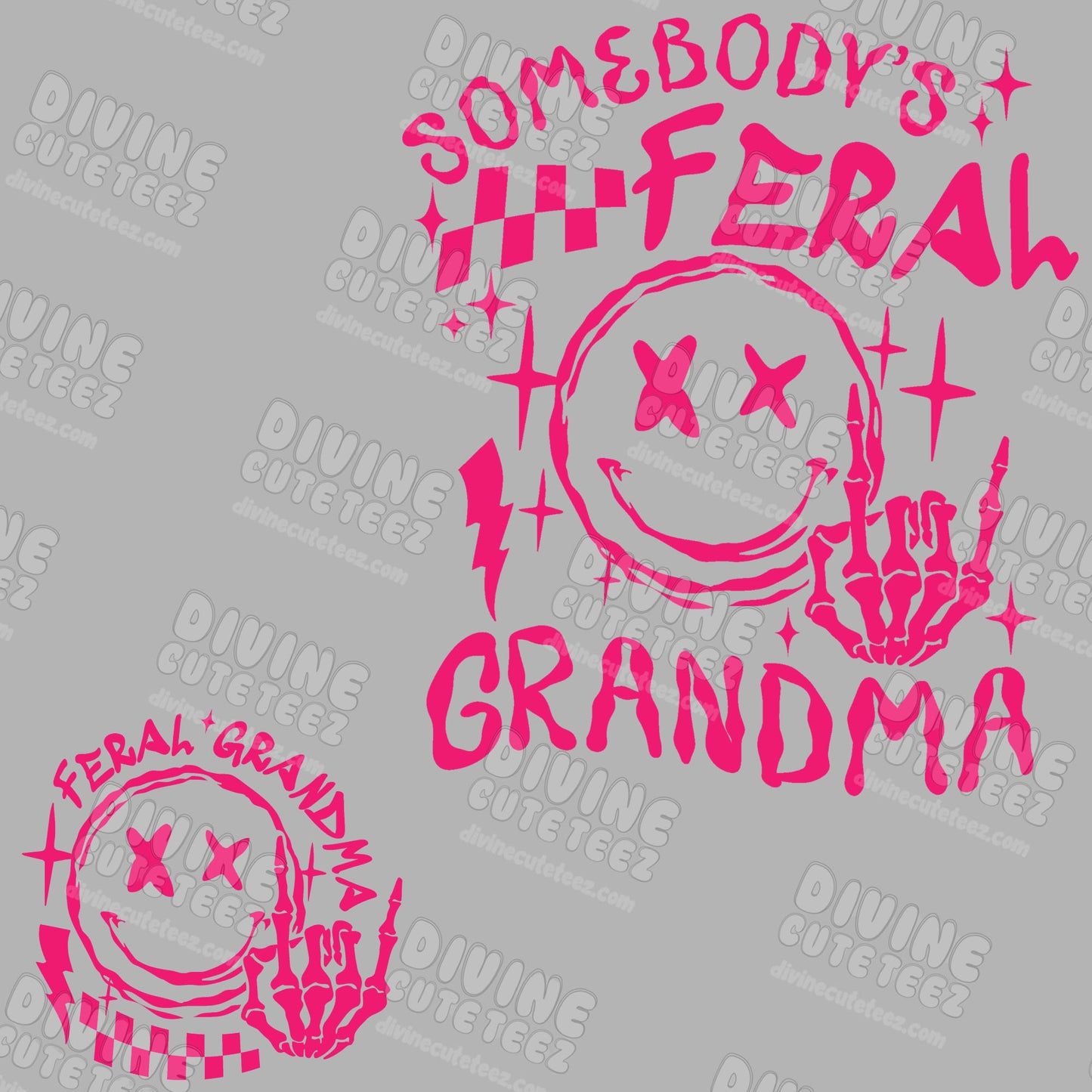 Somebodys Feral Grandma DTF Transfer Set