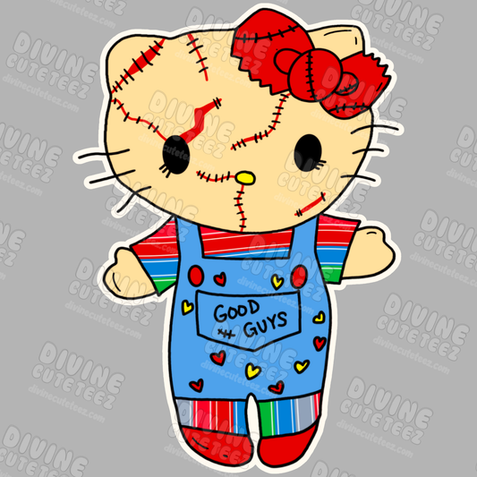 Chucky Hello Kitty DTF Transfer