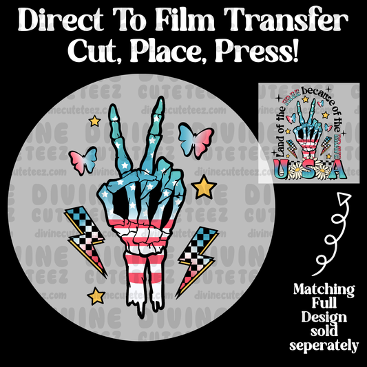 Skeleton Peace Sign