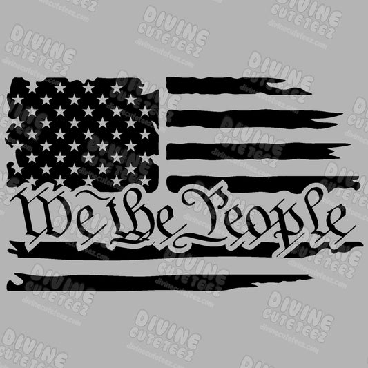 We The People Flag DTF Transfer