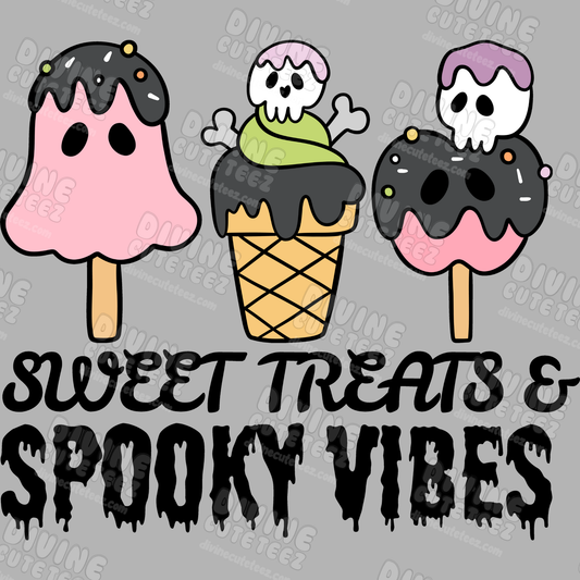 Sweet Treats & Spooky Vibes DTF Transfer