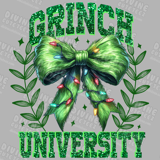 Grinch University DTF Transfer