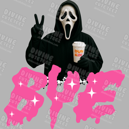 Scream "Bye" DTF Transfer
