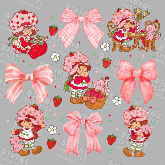 Strawberry Shortcake Collage DTF Transfer