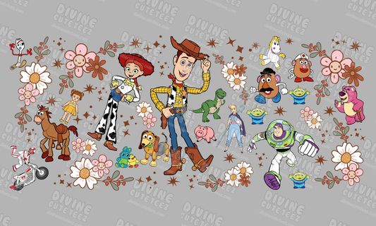 Floral Toy Story 16oz UV-DTF Transfer