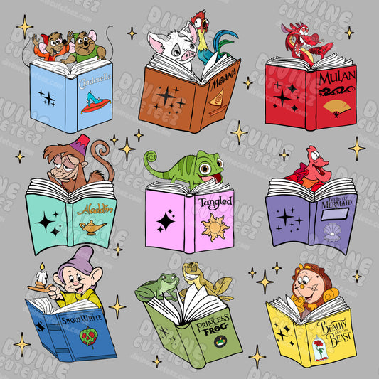 Disney Book Collage DTF Transfer