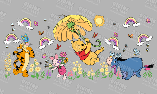 Spring Winnie The Pooh 16oz UV-DTF Transfer