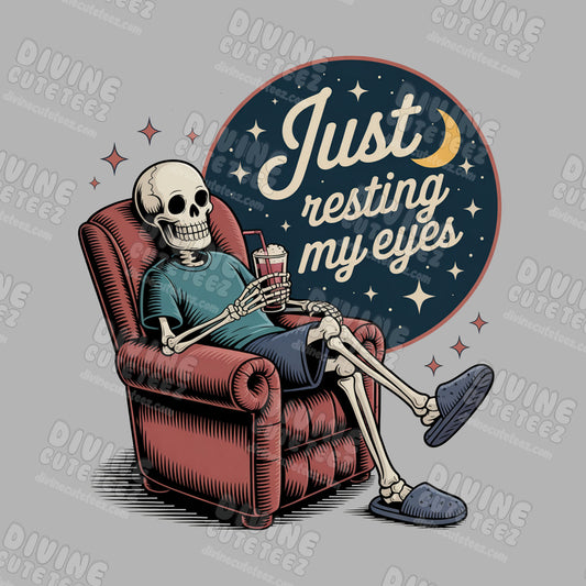 Resting My Eyes DTF Transfer