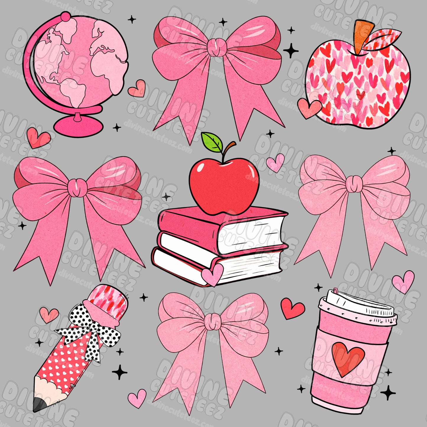 Teacher Coquette Collage DTF Transfer