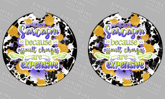 Sarcasm Because Sublimation Coaster Set