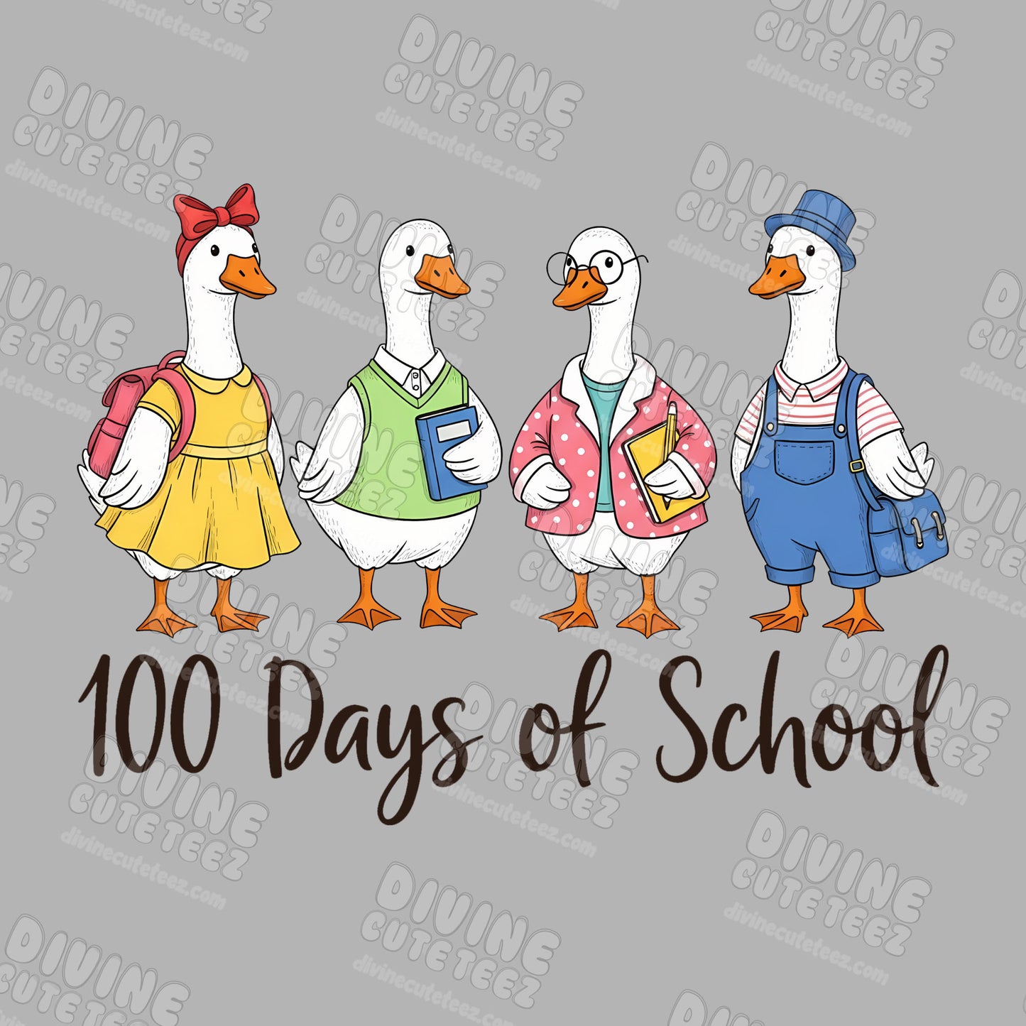 100 Day School Goose DTF Transfer