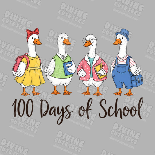 100 Day School Goose DTF Transfer