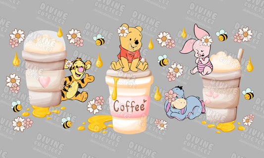 Coffee Winnie 16oz UV-DTF Transfer