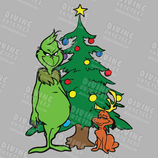 Grinch Tree DTF Transfer