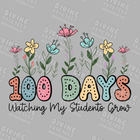 100 Days Students Grow DTF Transfer