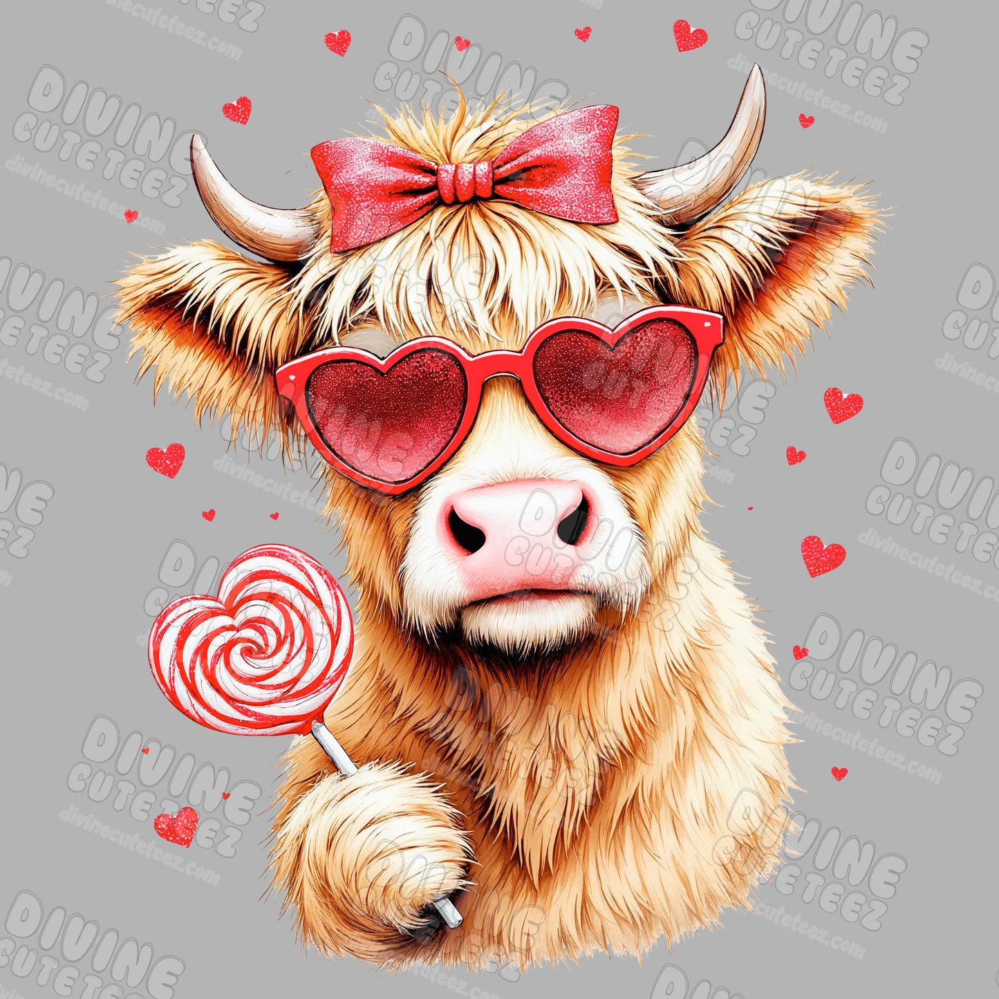 Valentines Cow DTF Transfer