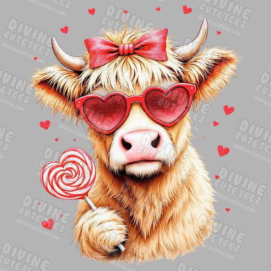 Valentines Cow DTF Transfer