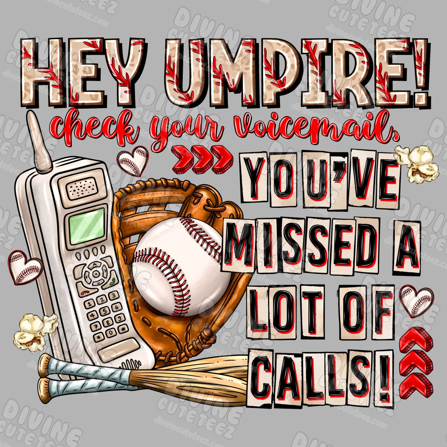 Hey Umpire Baseball DTF Transfer