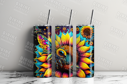 Bee Sunflower 20oz Sublimation Transfer
