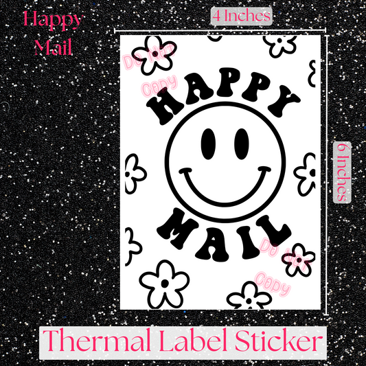 Happy Mail Thermal Label Sticker