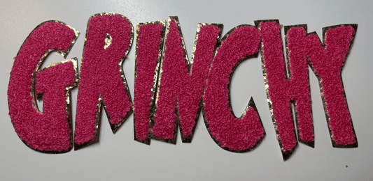 Pink Grinchy Chenille Patch
