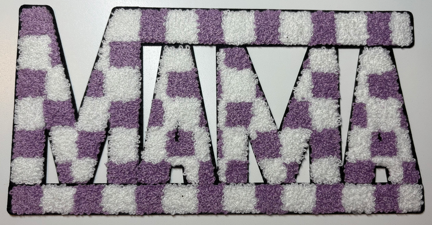 Checkered Mama Chenille Patch