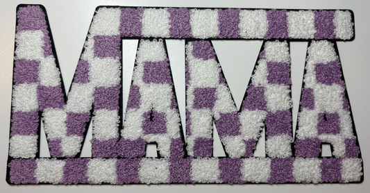 Checkered Mama Chenille Patch