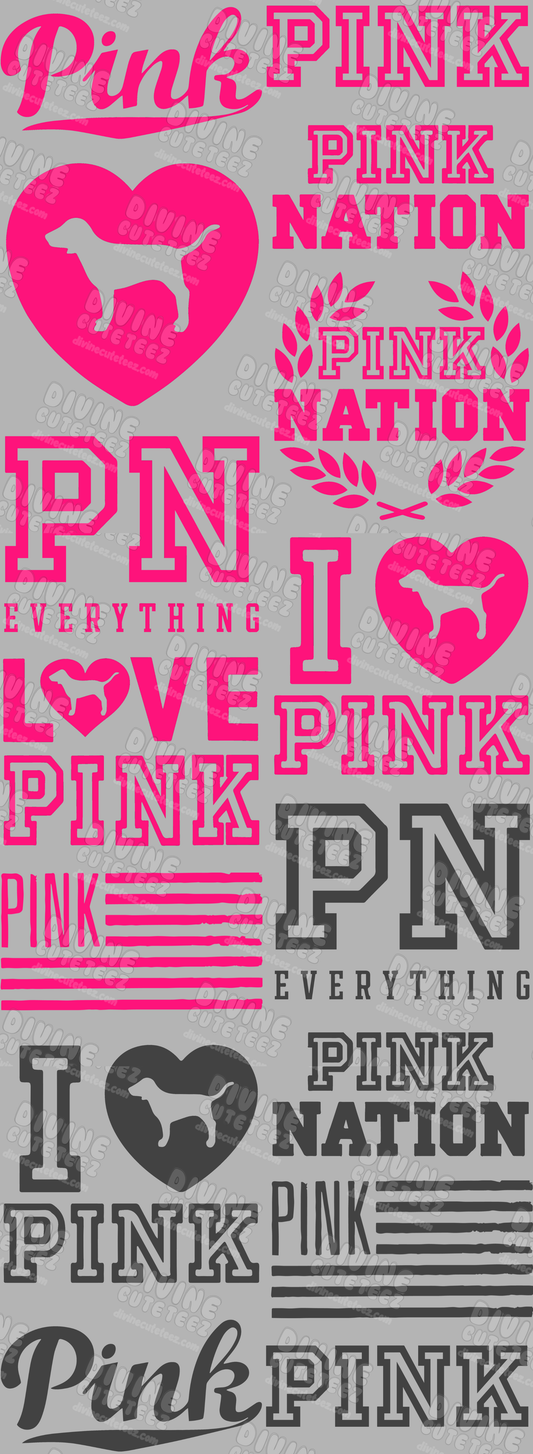 PINK Premade DTF Gang Sheet