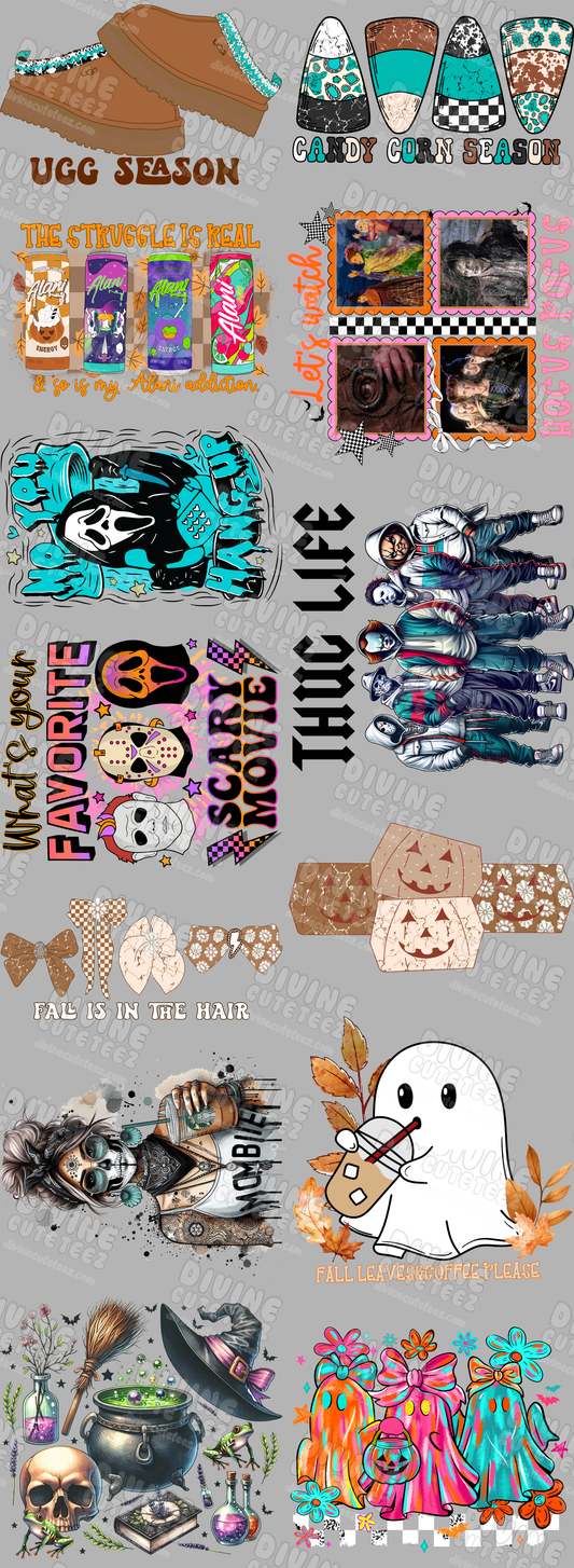 Fall/Halloween Premade DTF Gang Sheet