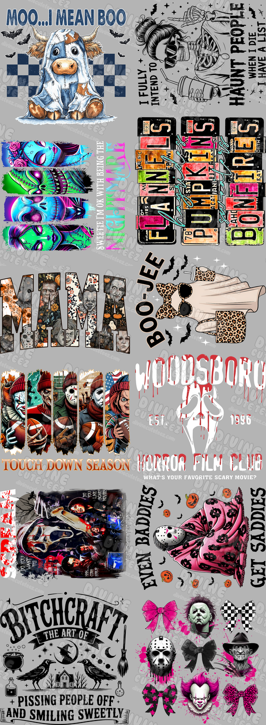 Halloween Premade DTF Gang Sheet