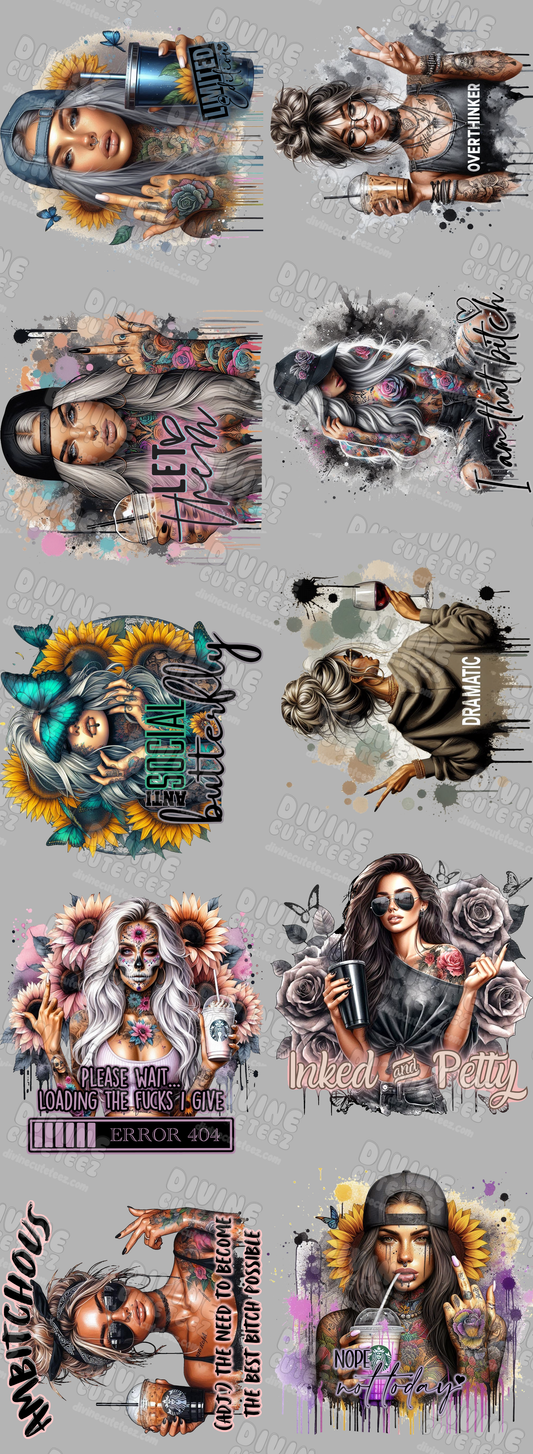 Baddies Premade DTF Gang Sheet