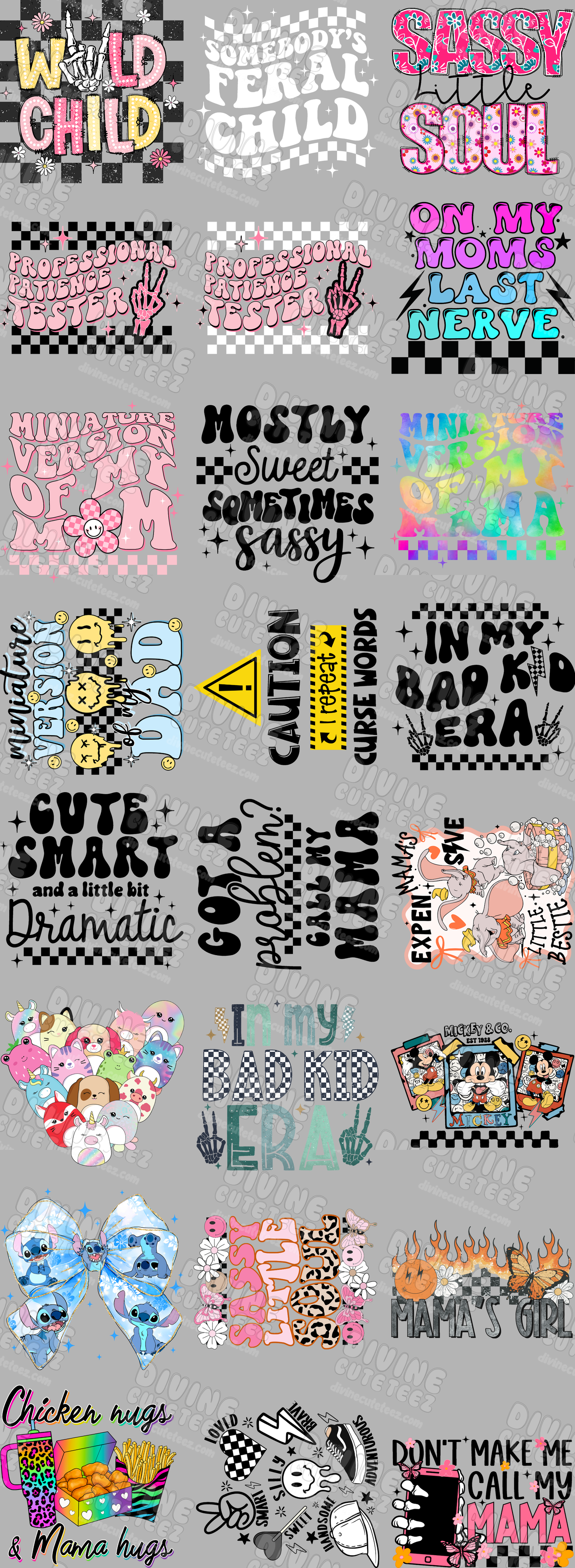 Kids Premade DTF Gang Sheet