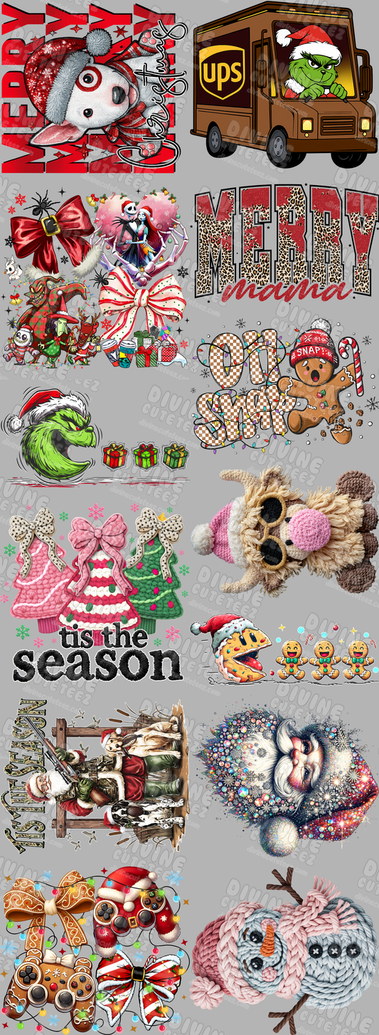 Christmas Premade DTF Gang Sheet