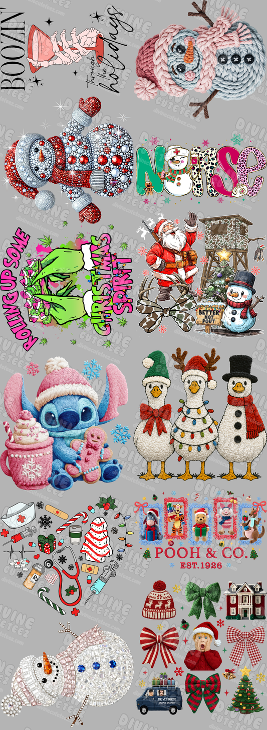 Christmas Premade DTF Gang Sheet