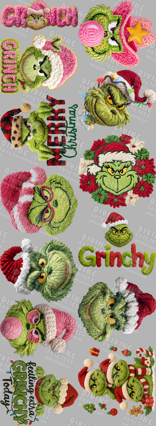 Grinch Premade DTF Gang Sheet
