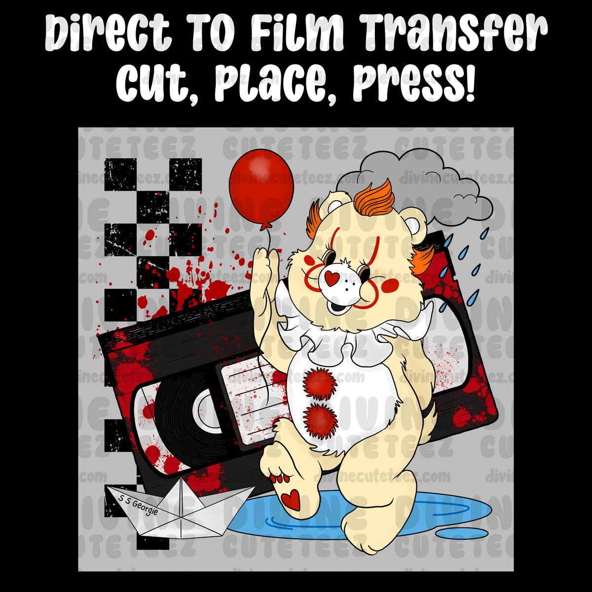 Balloon Clown Scare Bear