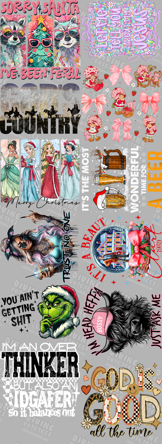 Top Picks Premade DTF Gang Sheet