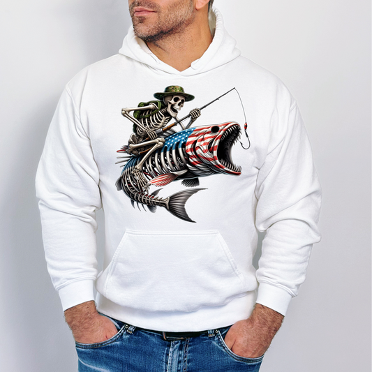 Skeleton Riding Fish