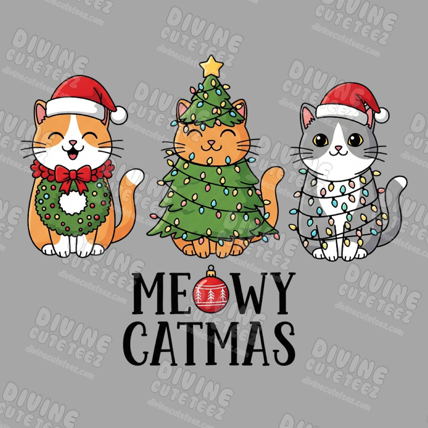 Meowy Catmas DTF Transfer