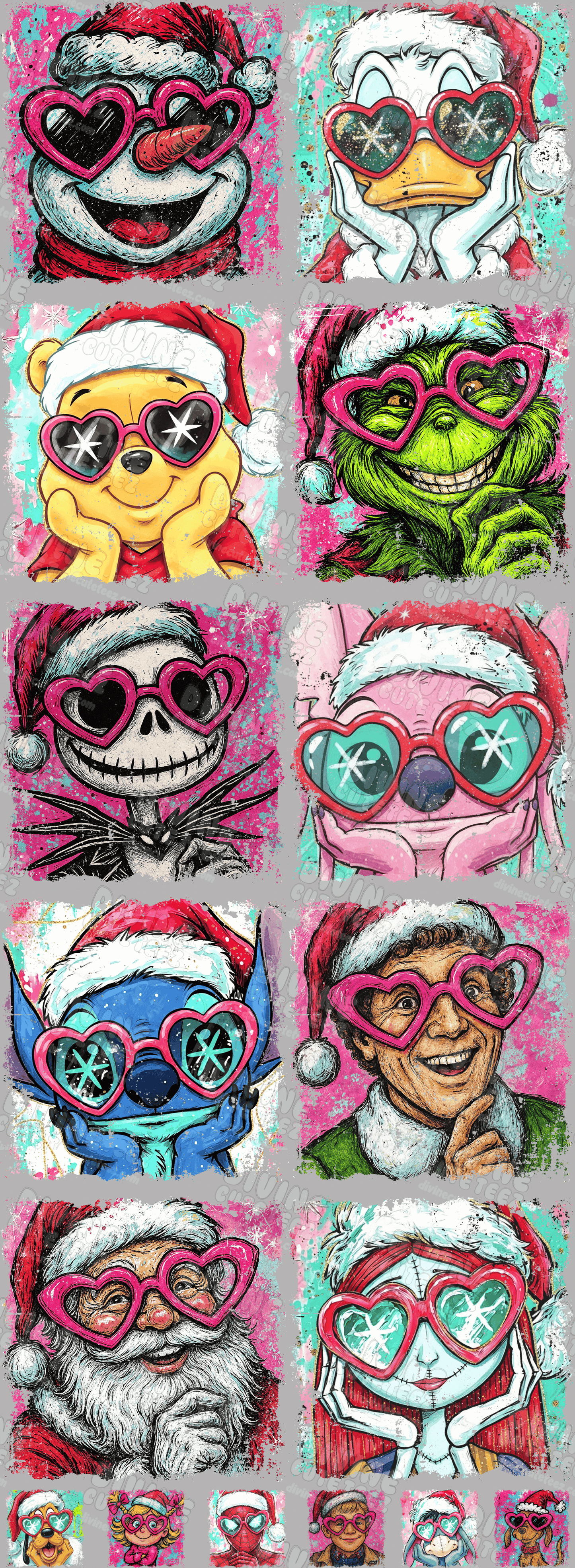 Preppy Christmas Premade DTF Gang Sheet