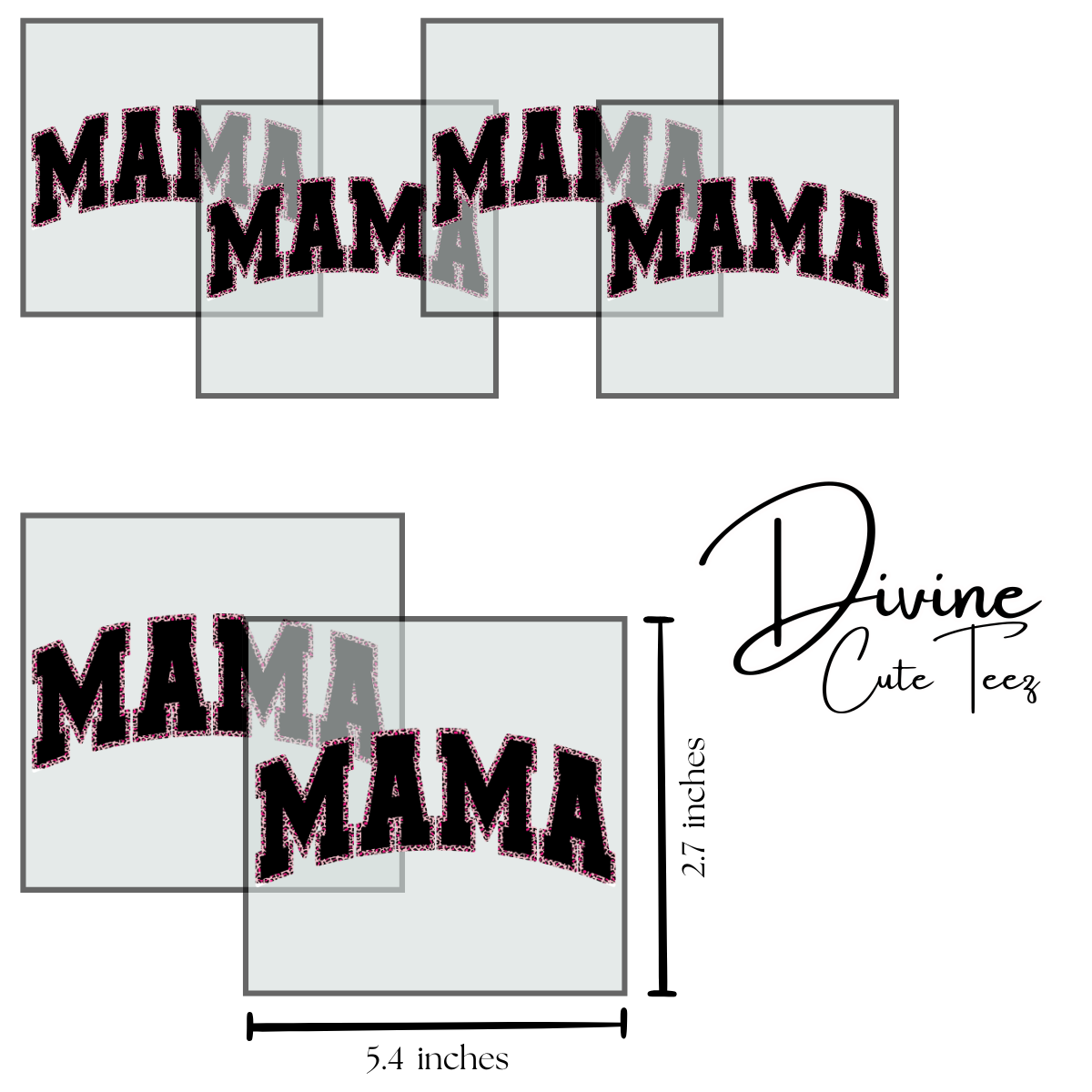 Mama Leopard Print Decal